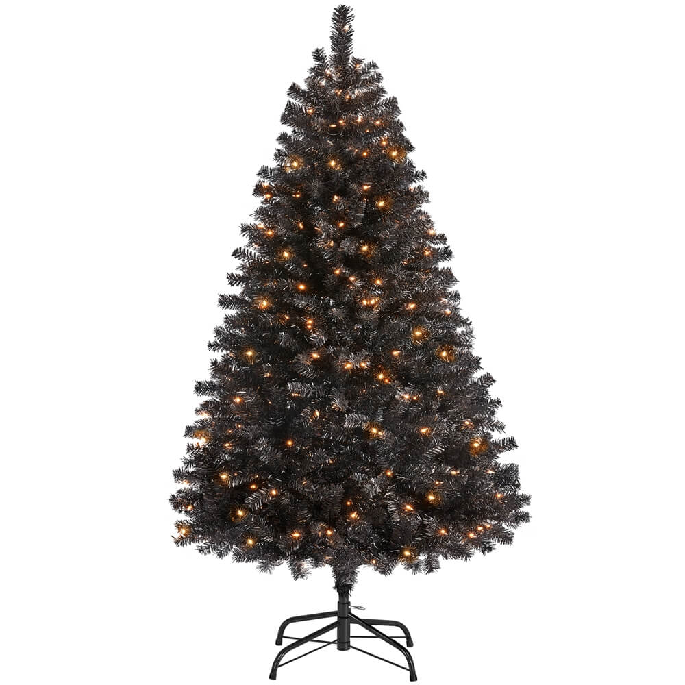 Yaheetech 4.5Ft Pre-Lit Artificial Hinged Christmas Tree - Image 3