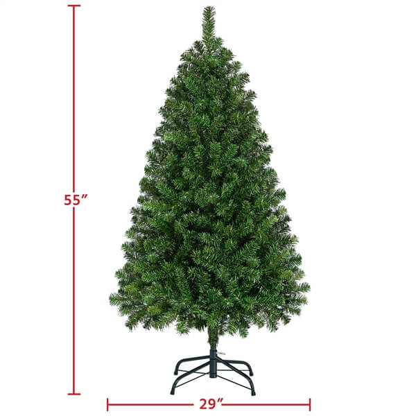 Yaheetech 4.5Ft Pre-Lit Artificial Hinged Christmas Tree - Image 4