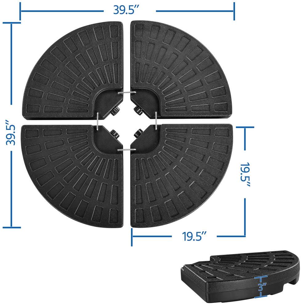 Yaheetech 4 Piece Fillable Patio Umbrella Base - Image 3