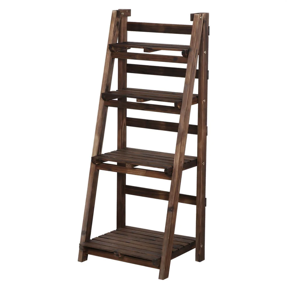 Yaheetech 4-Tier Wooden Foldable Plant Stands Racks - Image 4