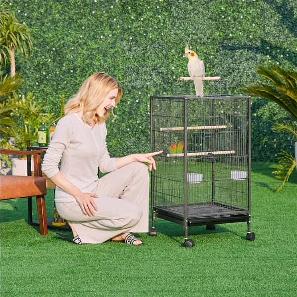 Yaheetech 40 Inch Wrought Iron Bird Cage