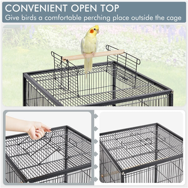 Yaheetech 40 Inch Wrought Iron Bird Cage - Image 4