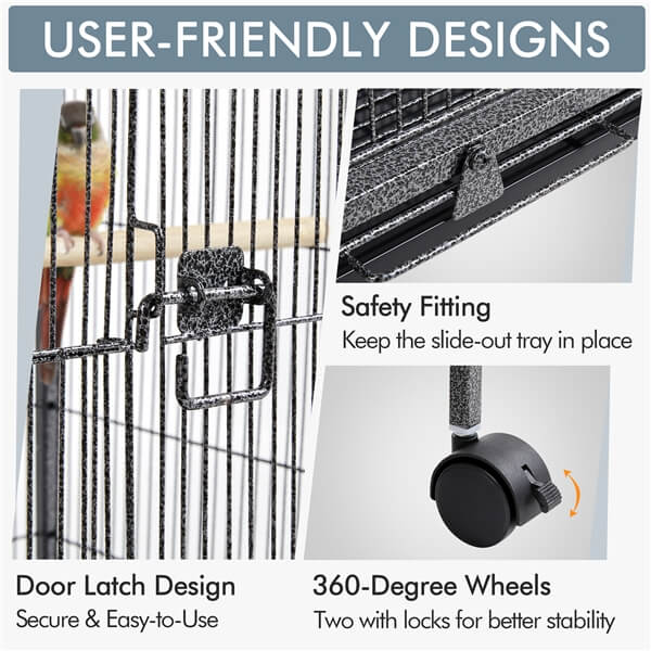 Yaheetech 40 Inch Wrought Iron Bird Cage - Image 6