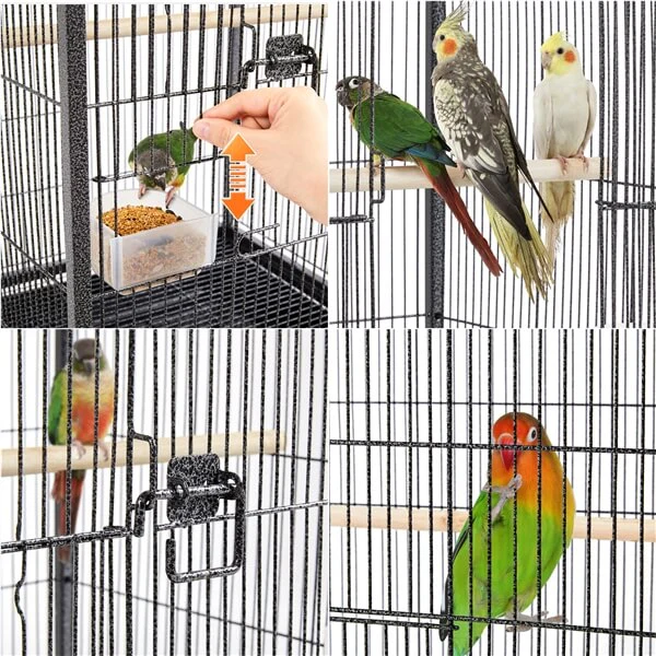 Yaheetech 40 Inch Wrought Iron Bird Cage - Image 7