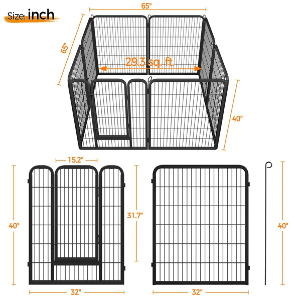 Yaheetech 40in Decorative Garden Fence - Image 3