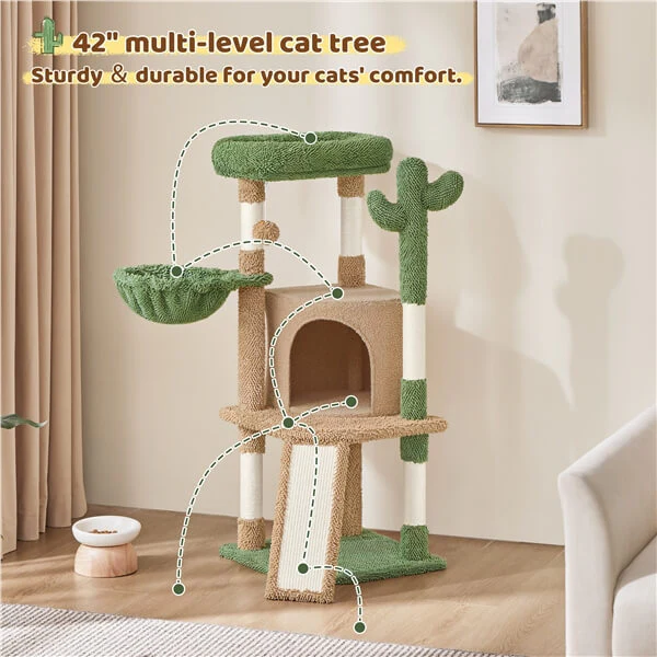 Yaheetech 42″ H Cactus Cat Tree - Image 13