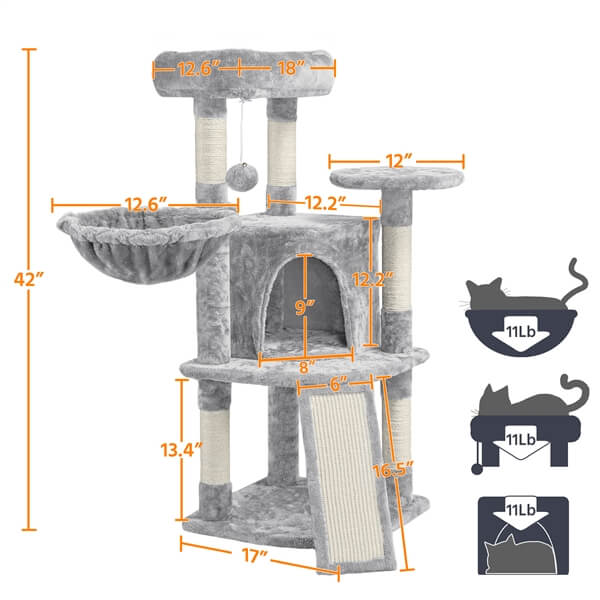 Yaheetech 42inch Cat Tree Cat Tower - Image 3