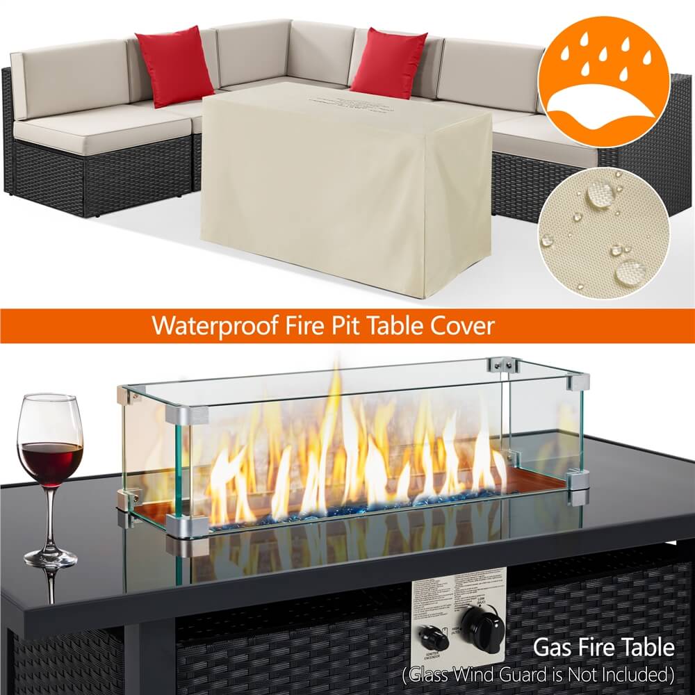 Yaheetech 43’’ Propane Fire Pit Table - Image 6