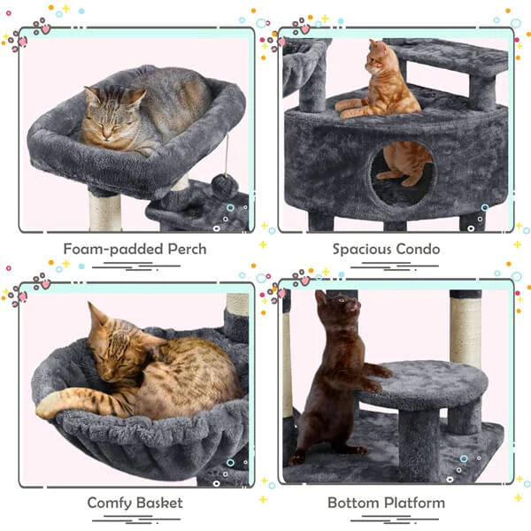 Yaheetech 46in Cat Tree for Indoor Cats - Image 5