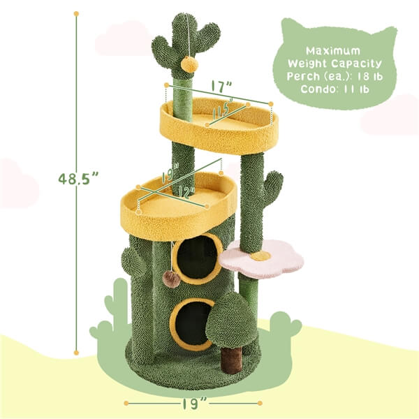 Yaheetech 48.5″ H Oasis-themed Cat Tree - Image 2