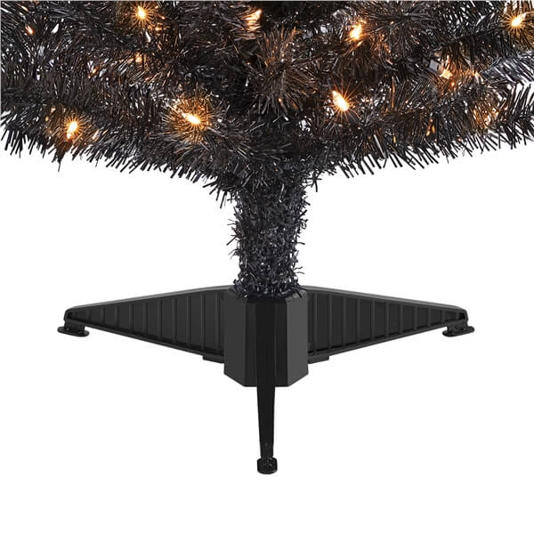 Yaheetech 4Ft Pre-Lit Black Artificial Christmas Tree - Image 5