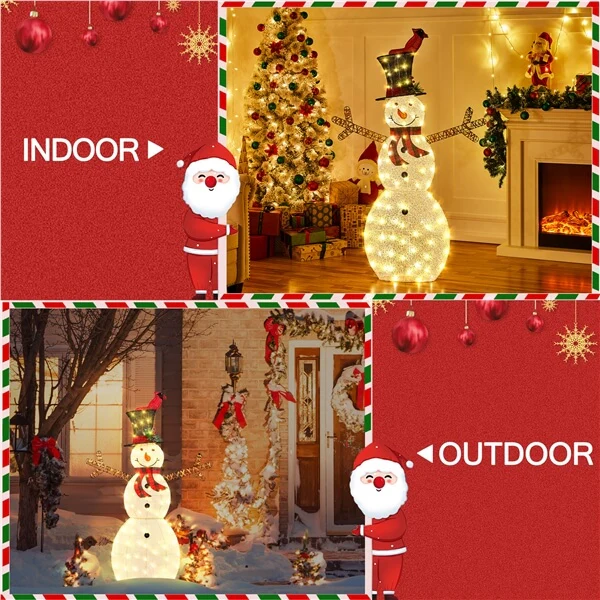 Yaheetech 5 FT Lighted Christmas Snowman - Image 5