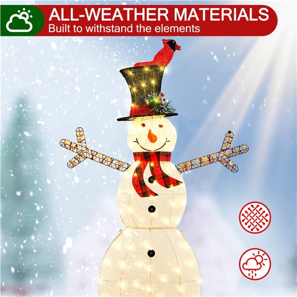 Yaheetech 5 FT Lighted Christmas Snowman - Image 6