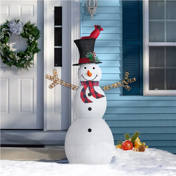 Yaheetech 5 FT Lighted Christmas Snowman - Image 7