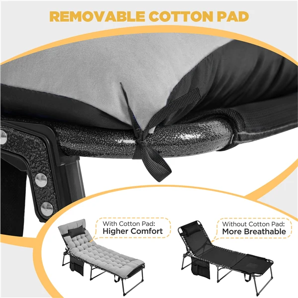 Yaheetech 5 Position Folding Tanning Chair - Image 10