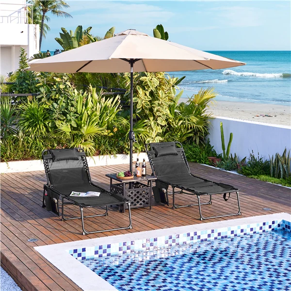 Yaheetech 5 Position Folding Tanning Chair - Image 11
