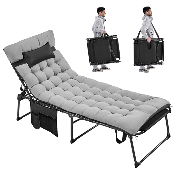 Yaheetech 5 Position Folding Tanning Chair - Image 2