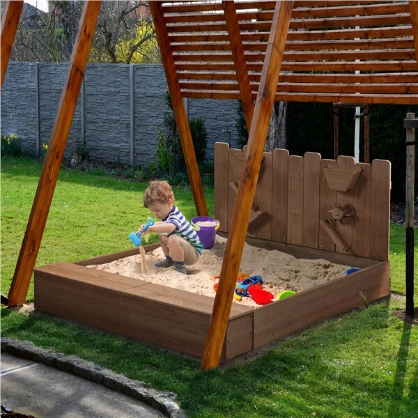 Yaheetech 53× 44.5in Wood Sand Box for Kids Ages 3-8 - Image 11