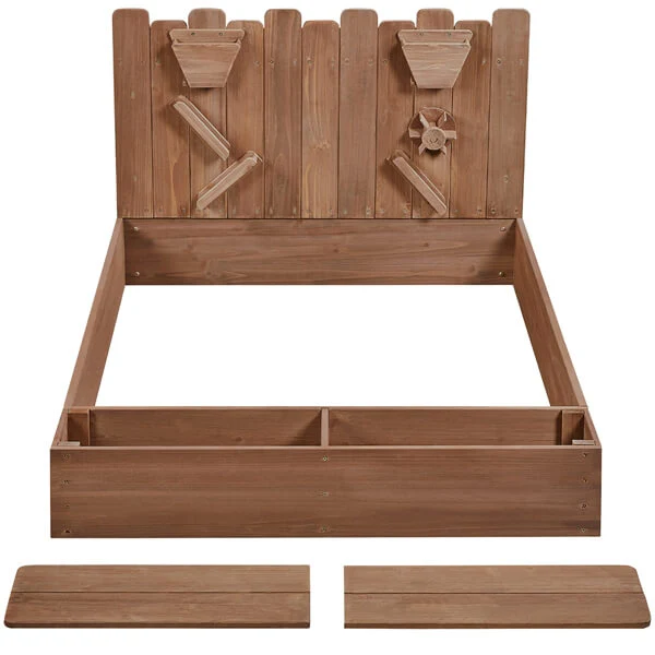 Yaheetech 53× 44.5in Wood Sand Box for Kids Ages 3-8 - Image 2