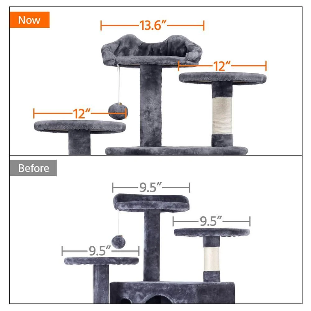 Yaheetech Cat Tree 54 Inch - Image 11