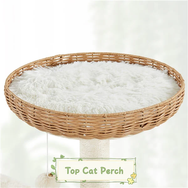 Yaheetech 54in Rattan Cat Tree - Image 5
