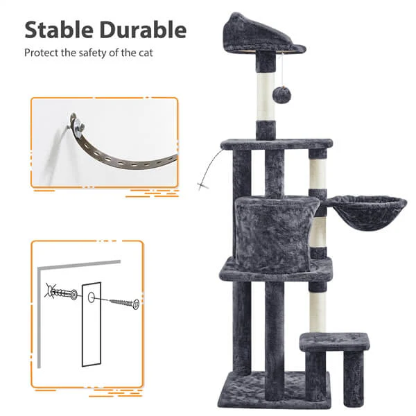 Yaheetech 57″ Tall Cat Tree - Image 4