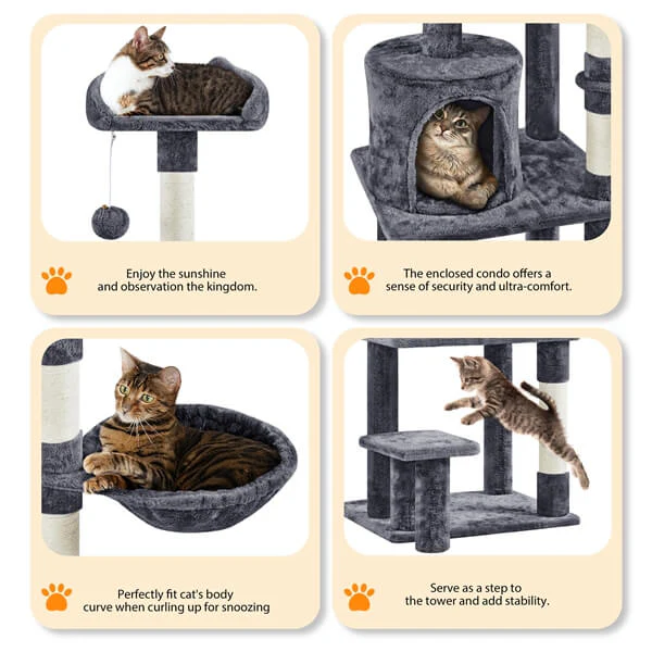 Yaheetech 57″ Tall Cat Tree - Image 8