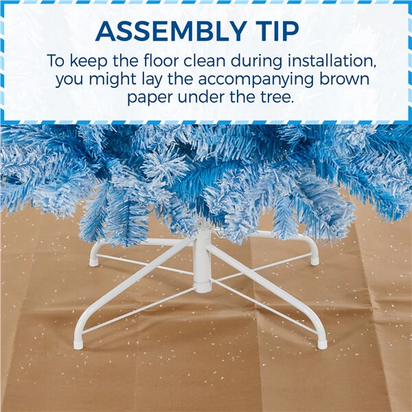 Yaheetech Pre-lit Snow Flocked Pencil Christmas Tree - Image 12