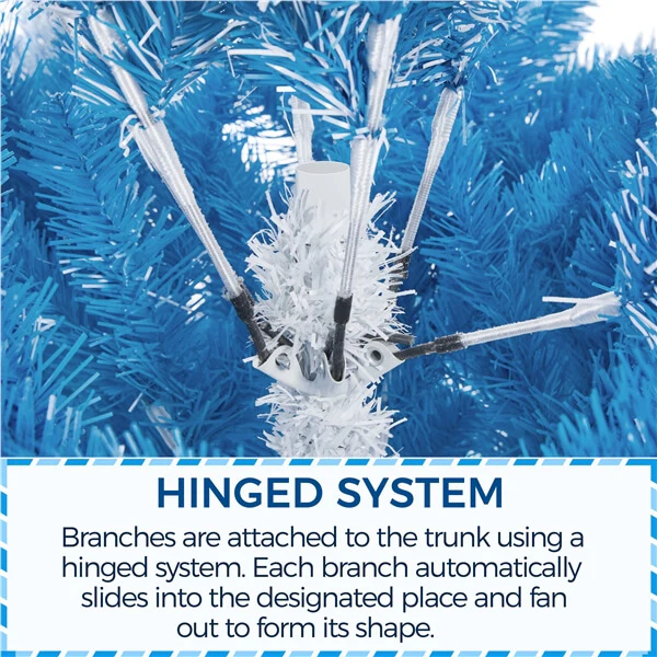 Yaheetech Pre-lit Snow Flocked Pencil Christmas Tree - Image 13
