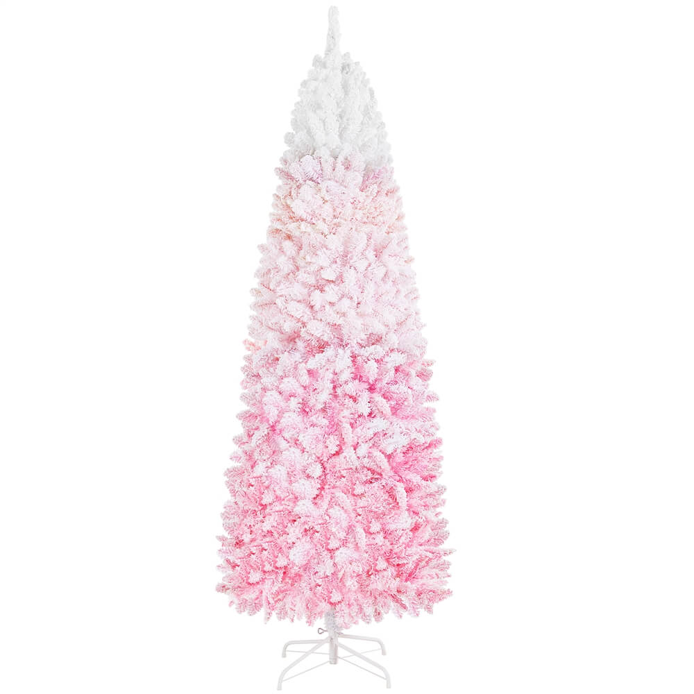 Yaheetech Pre-lit Snow Flocked Pencil Christmas Tree - Image 6