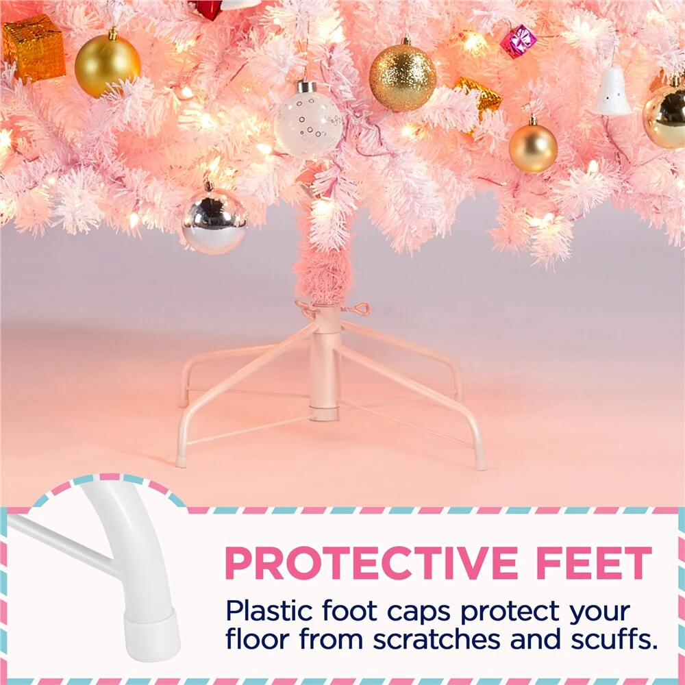 Yaheetech Pre-lit Snow Flocked Pencil Christmas Tree - Image 9