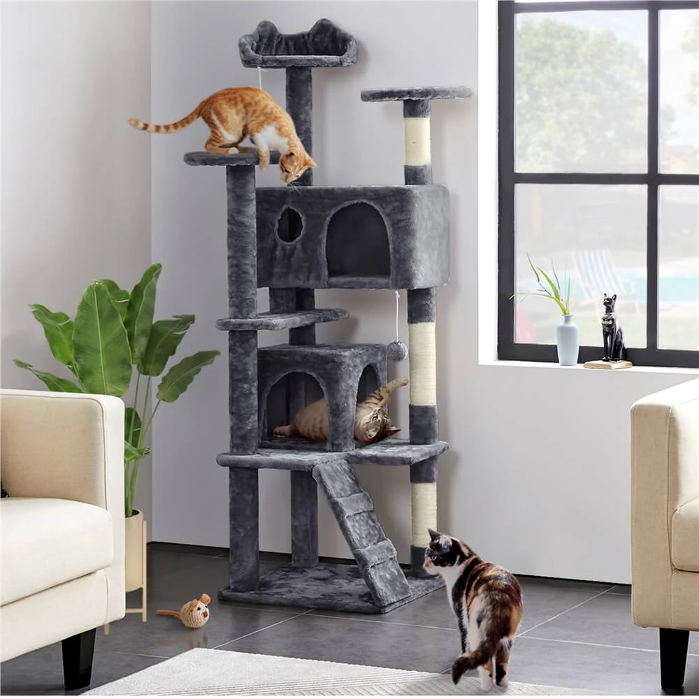 Yaheetech 61.5''H Cat Tree Condo - Image 10