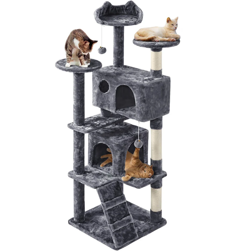 Yaheetech 61.5''H Cat Tree Condo - Image 6