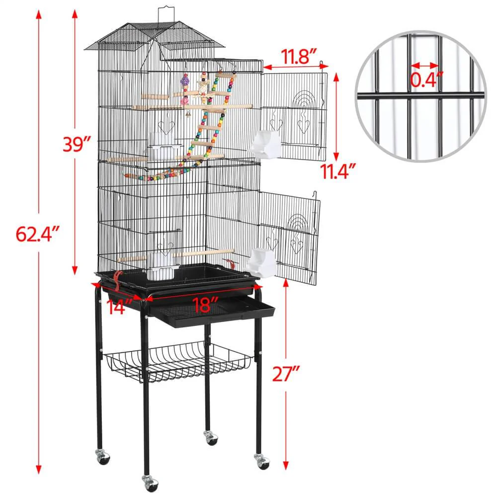 Yaheetech Bird Cage for Sale 62.4 Inch - Image 3