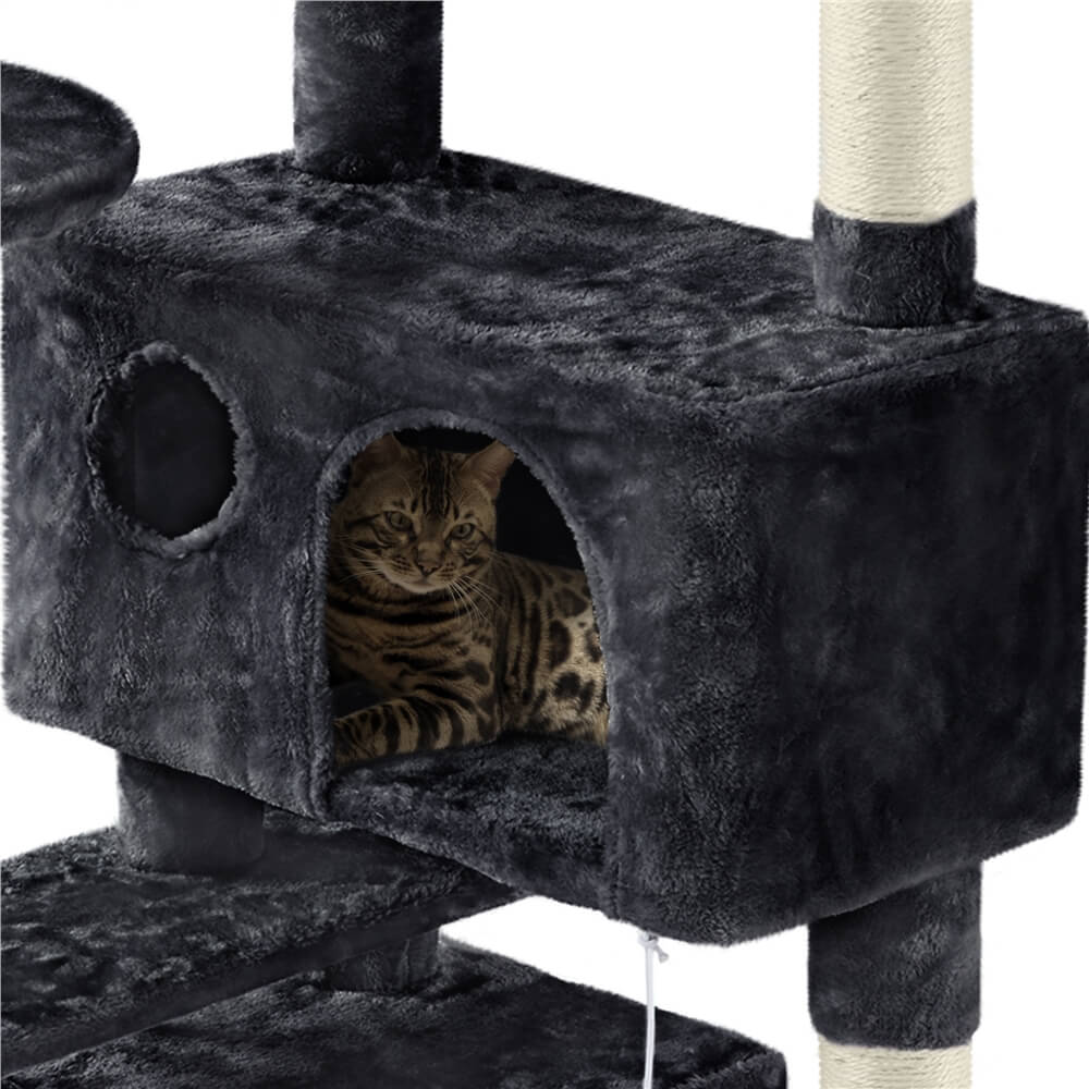 Yaheetech 62.5″ H Cat Tree w/ 2 Condos - Image 6