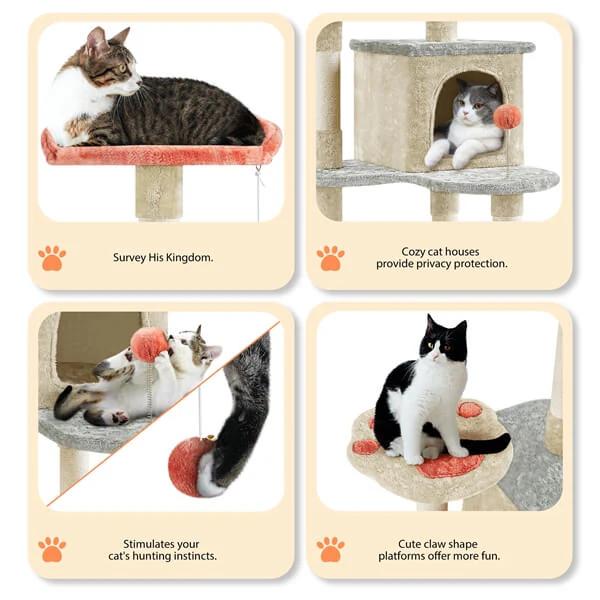 Yaheetech 65in Cute Cat Tree - Image 10