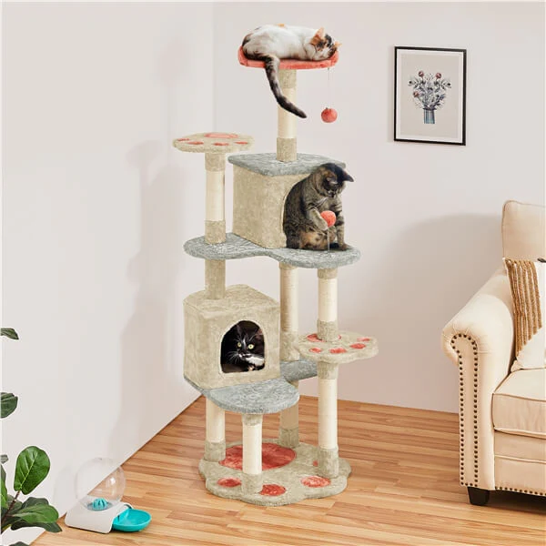 Yaheetech 65in Cute Cat Tree - Image 12