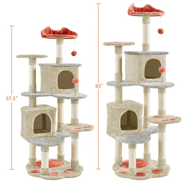 Yaheetech 65in Cute Cat Tree - Image 2