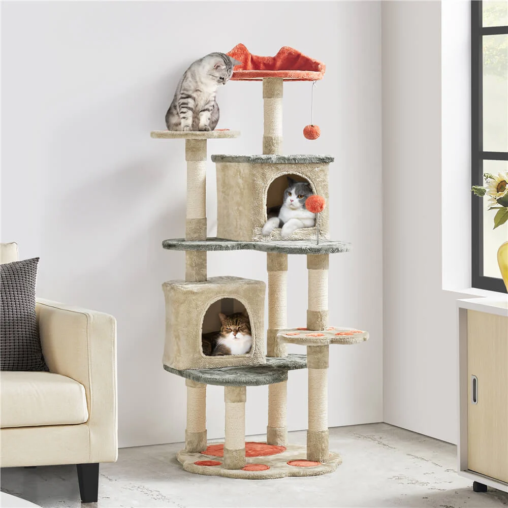 Yaheetech 65in Cute Cat Tree - Image 9