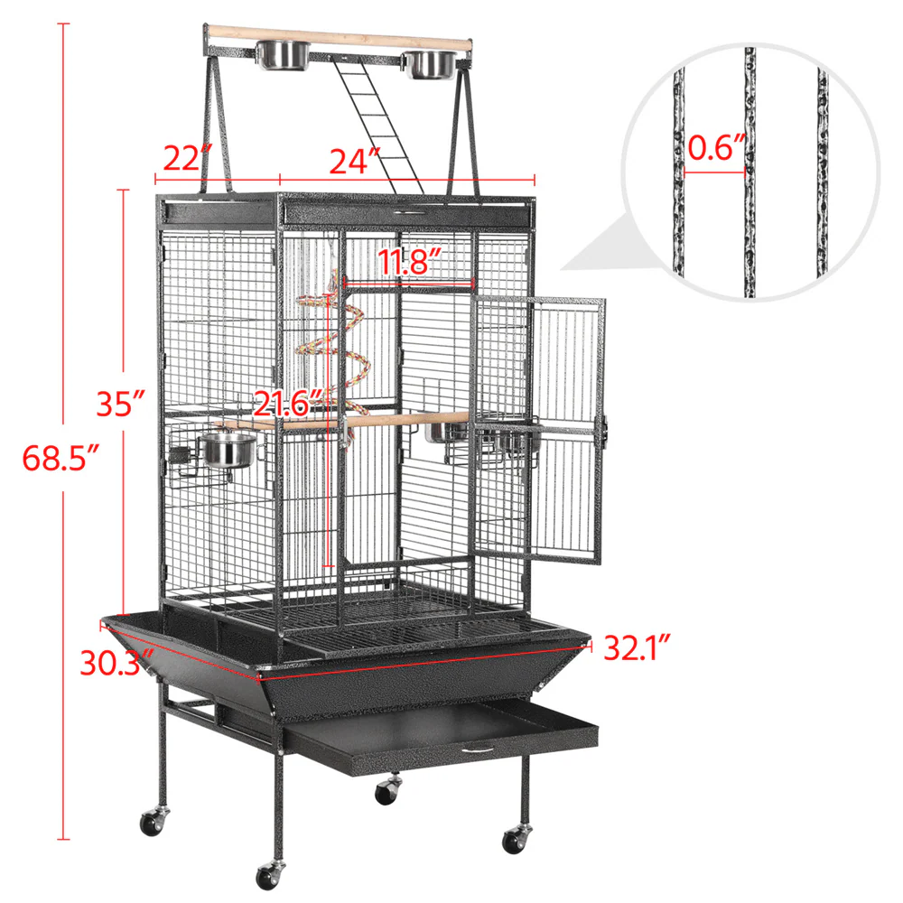 Yaheetech Parrot Cage 68.5 Inch - Image 3