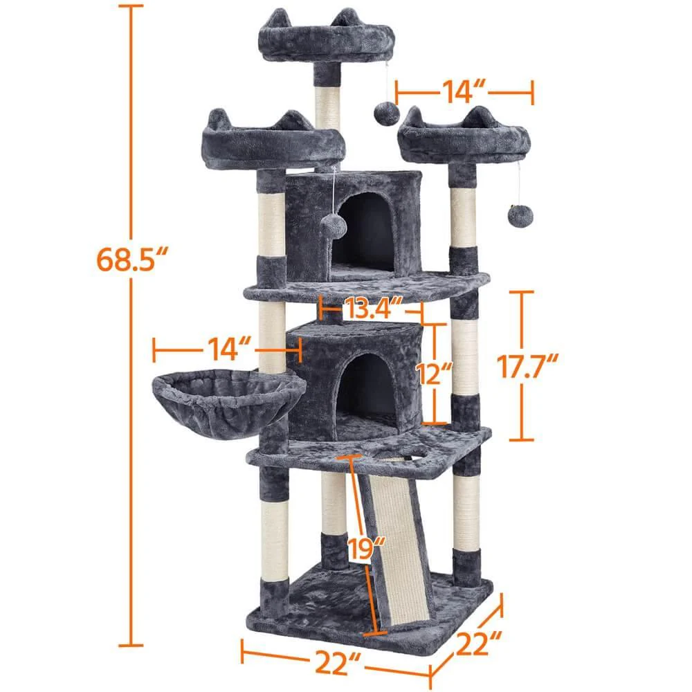 Yaheetech 68.5in Multi-Level Cat Tree - Image 3