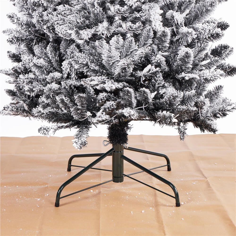 Yaheetech 6Ft/7.5Ft Pre-lit Flocked  Artificial Christmas Tree - Image 6