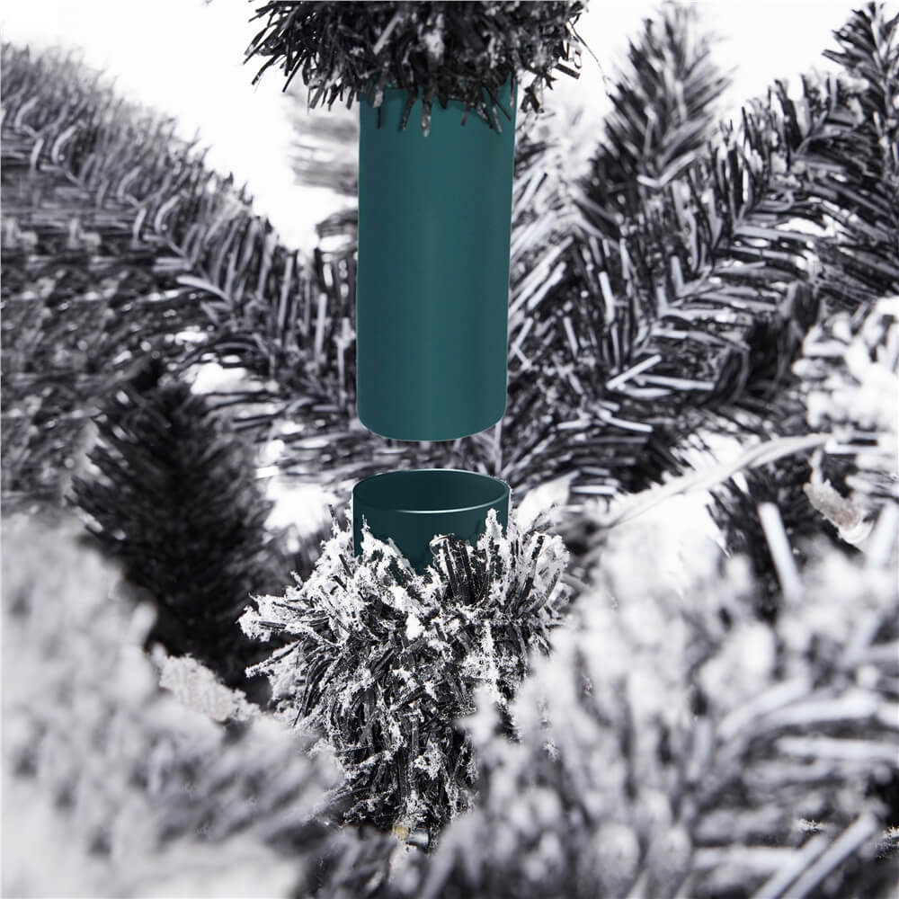 Yaheetech 6Ft/7.5Ft Pre-lit Flocked  Artificial Christmas Tree - Image 7