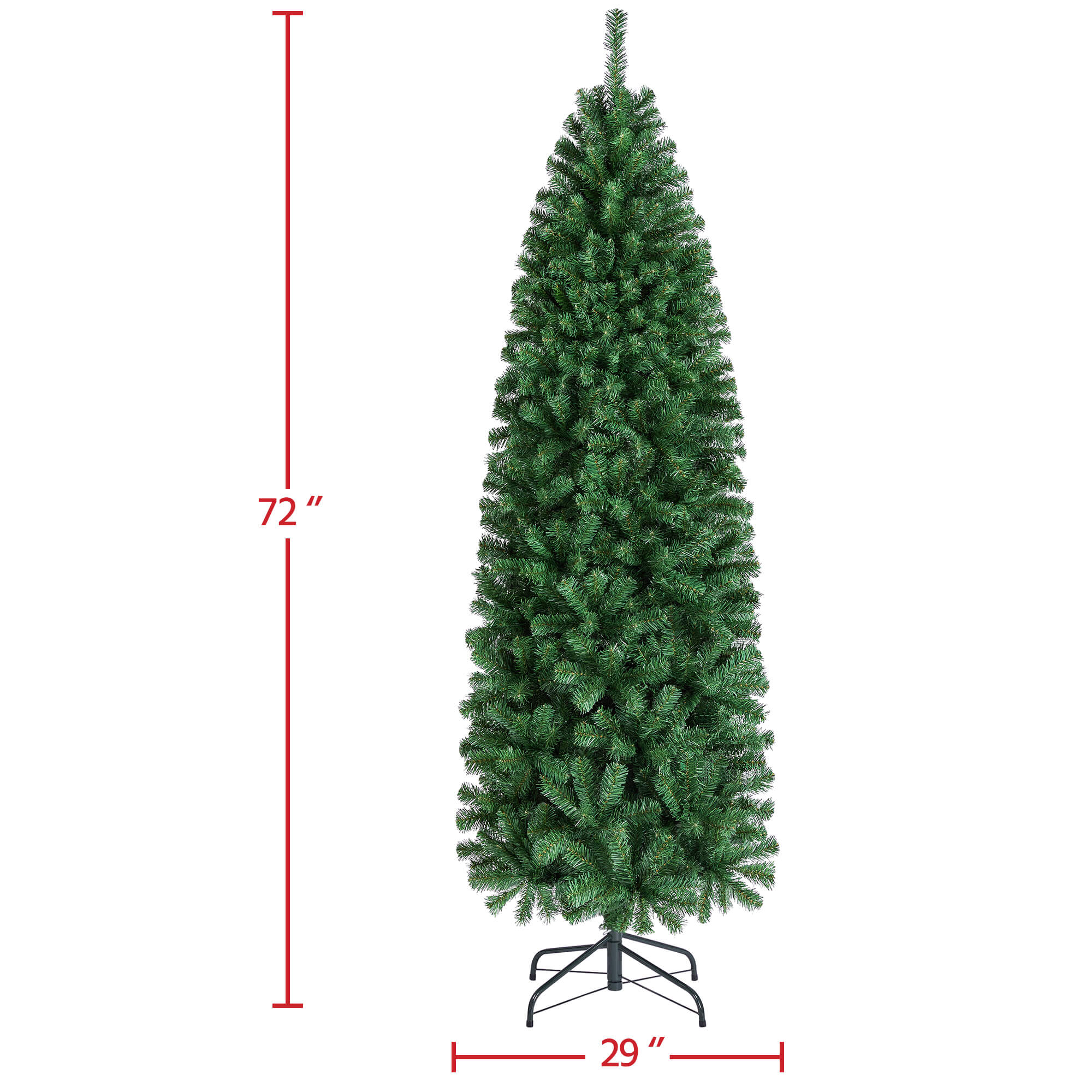 Yaheetech  6Ft Artificial Christmas Tree  Hinged Spruce Pencil - Image 3