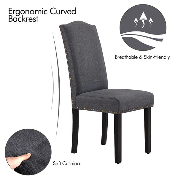 Yaheetech 6PCS Fabric Dining Chairs - Image 6