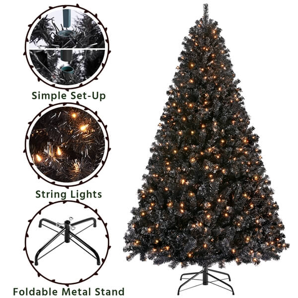 Yaheetech 7.5 ft Pre-lit Spruce Artificial Christmas Tree - Image 5