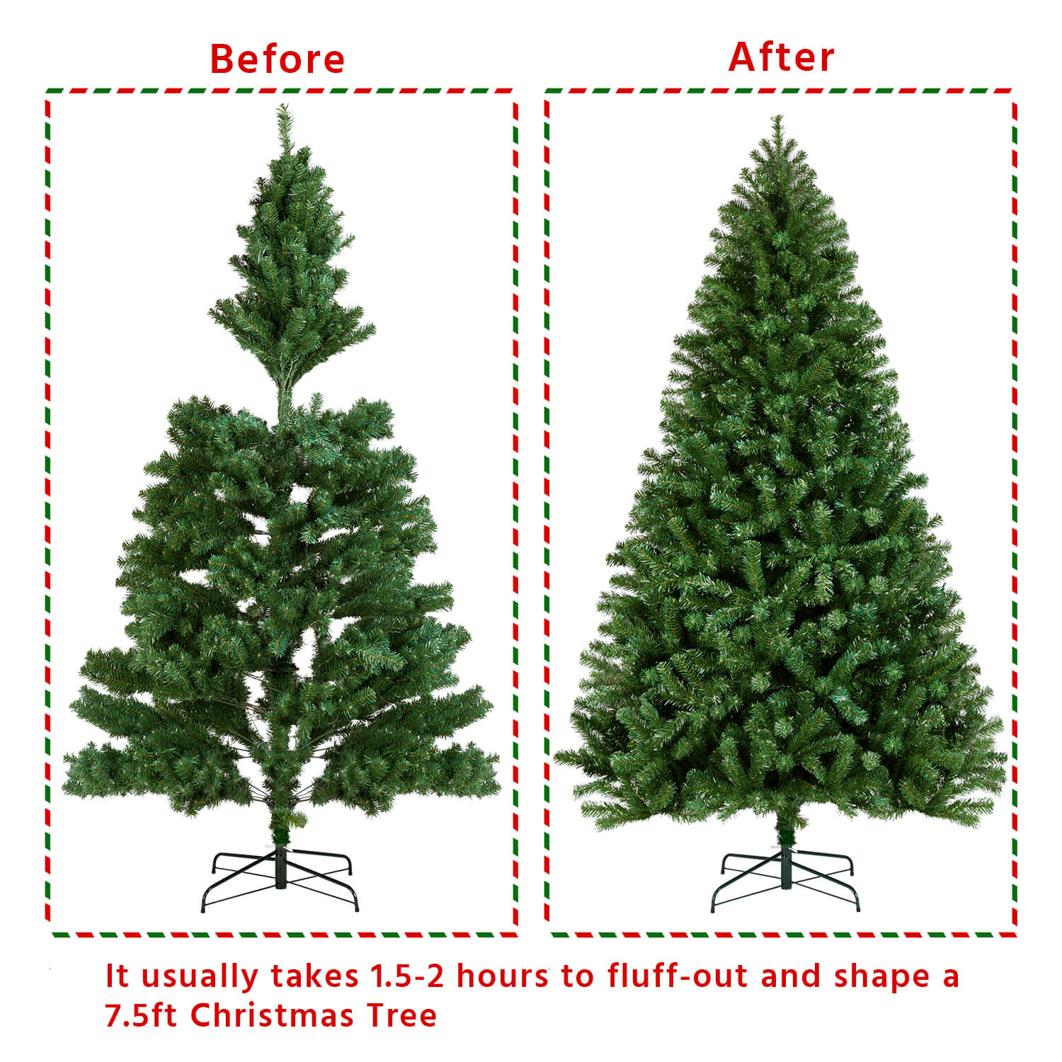 Yaheetech 7.5’ Pre-Lit Artificial Christmas Tree - Image 6