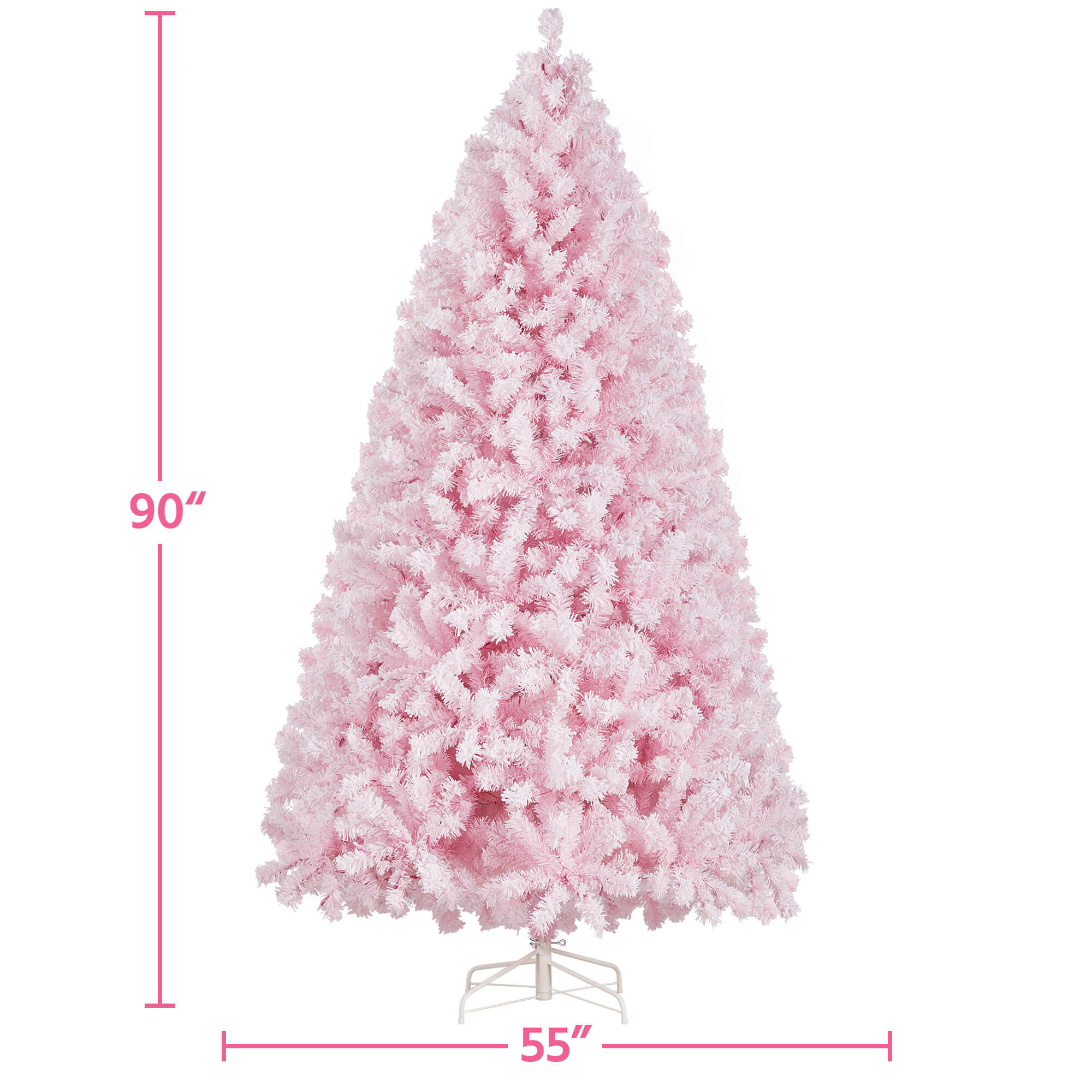 Yaheetech 7.5’ Pre-lit Flocked Artificial Christmas Tree - Image 3