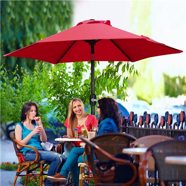 Yaheetech 7.5FT/9FT Patio Umbrella with 22lb Umbrella Base Included - Image 14