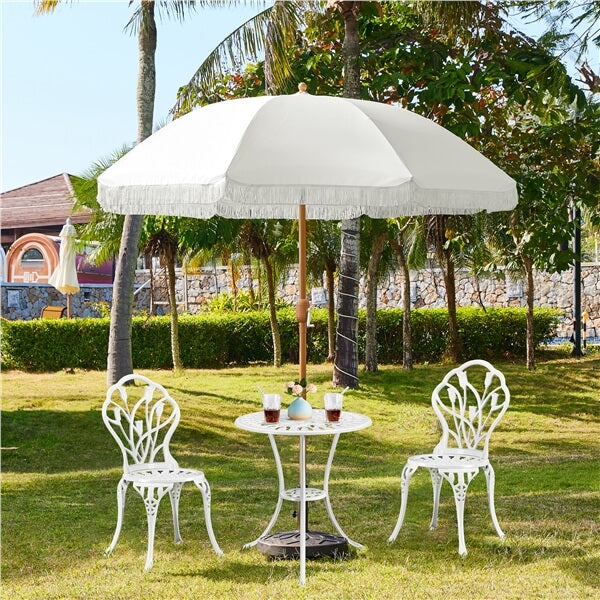 Yaheetech 7.5ft Patio Umbrella with Tassels